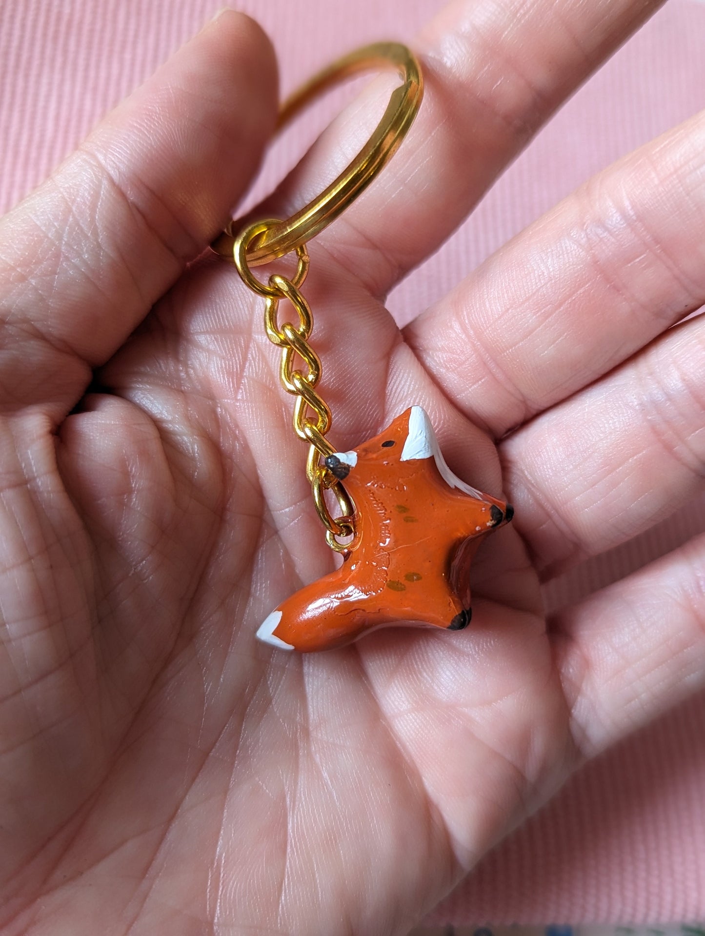 porte clé doré mini renard