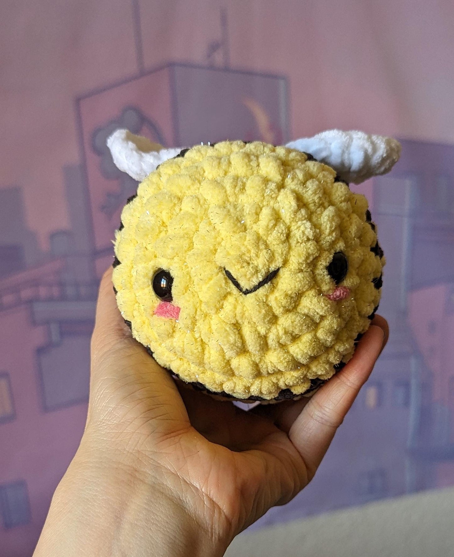maxi peluche anti stress abeille