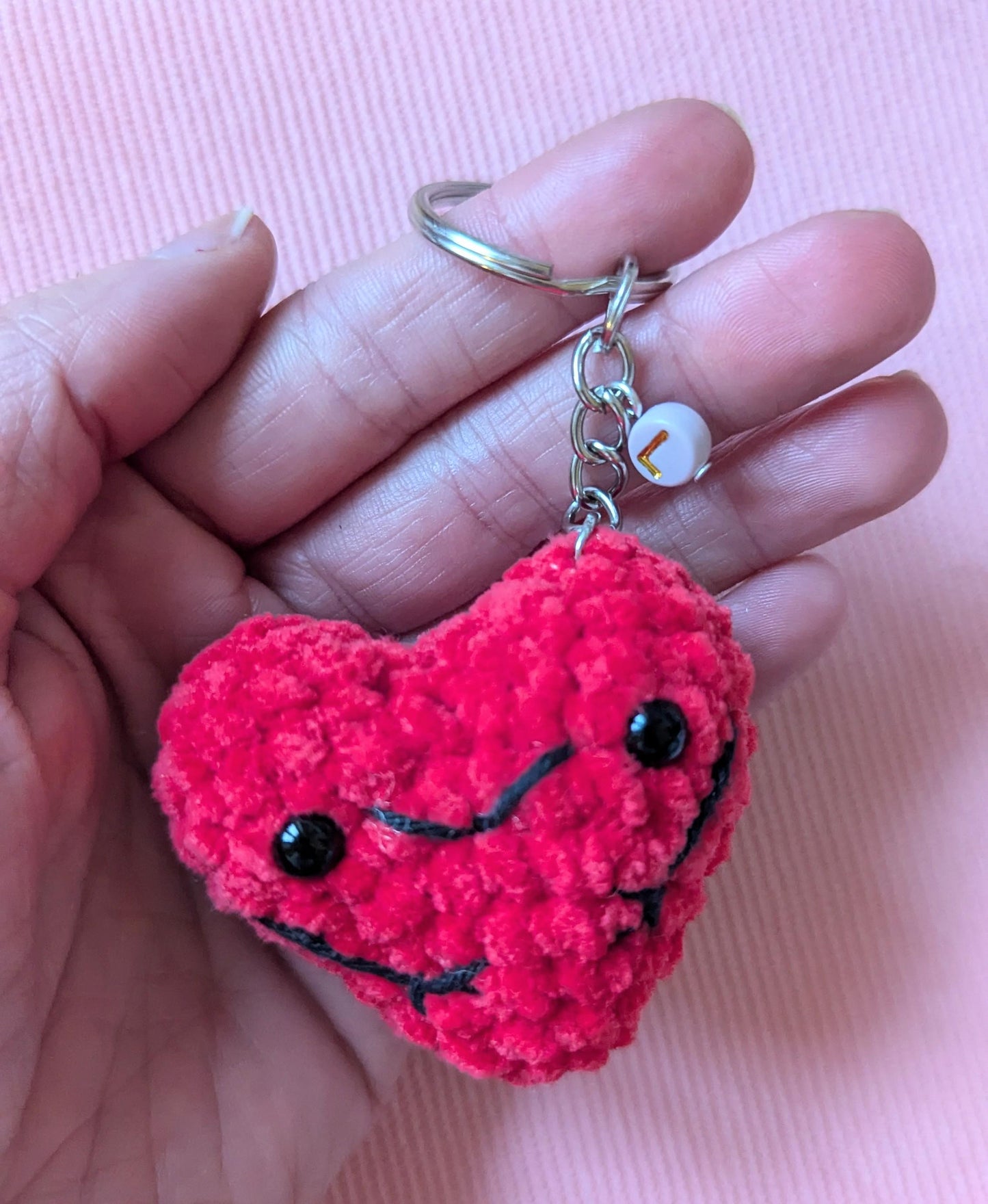 Porte clé coeur avec initiale