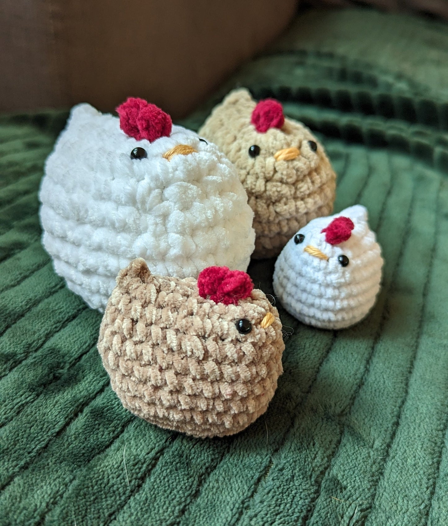 peluche famille de poules