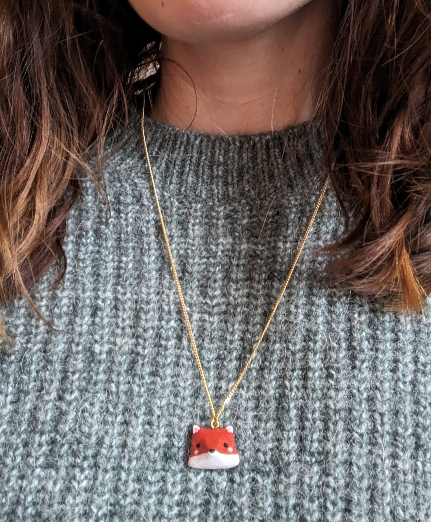 Collier orné d'une tête de renard