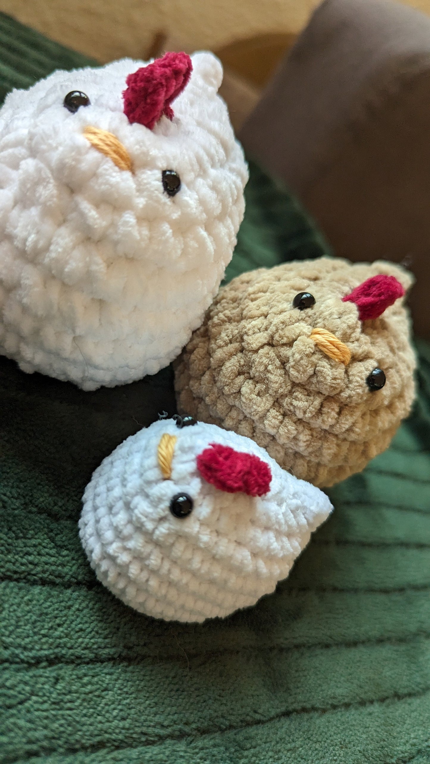 peluche famille de poules