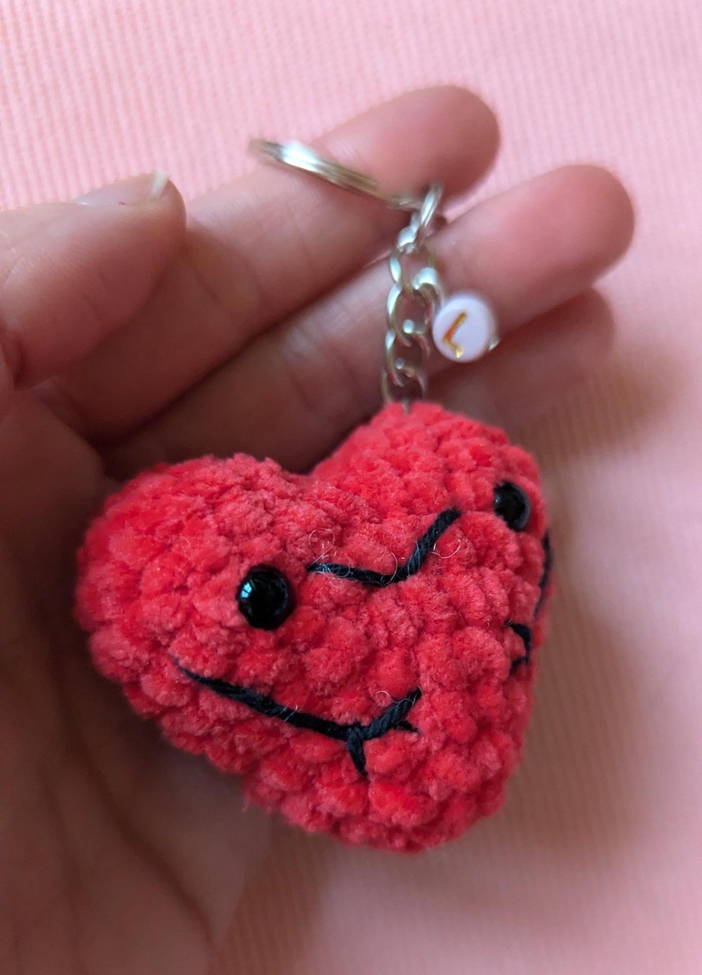 Porte clé coeur avec initiale