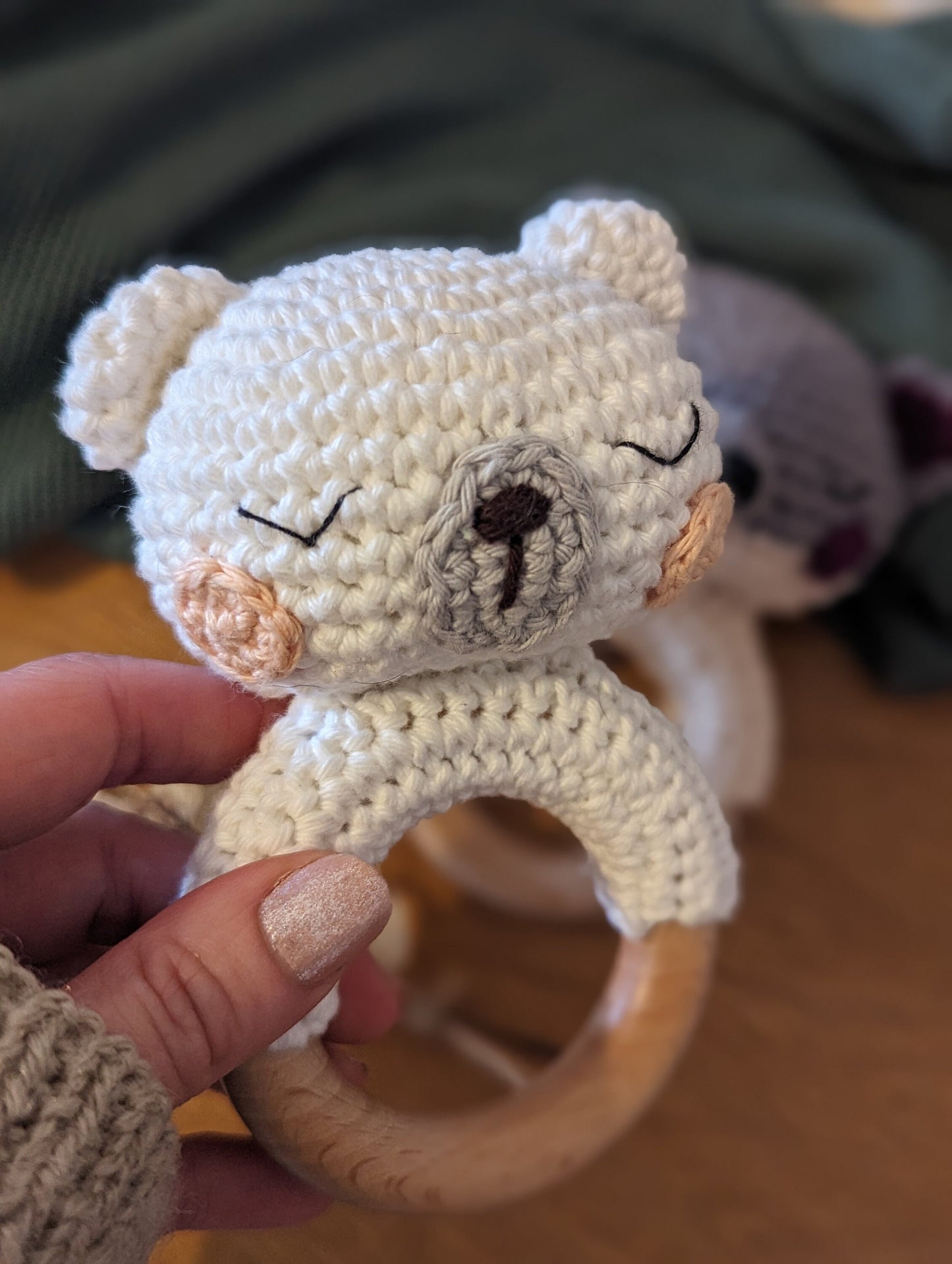 hochet bébé loup ou ours