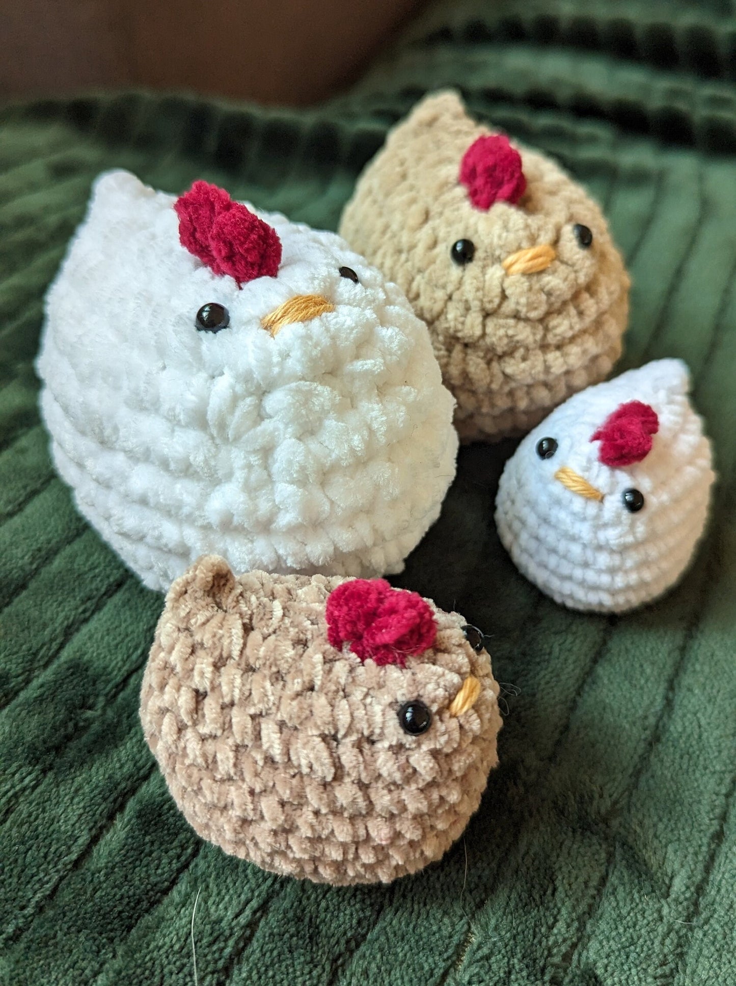 peluche famille de poules