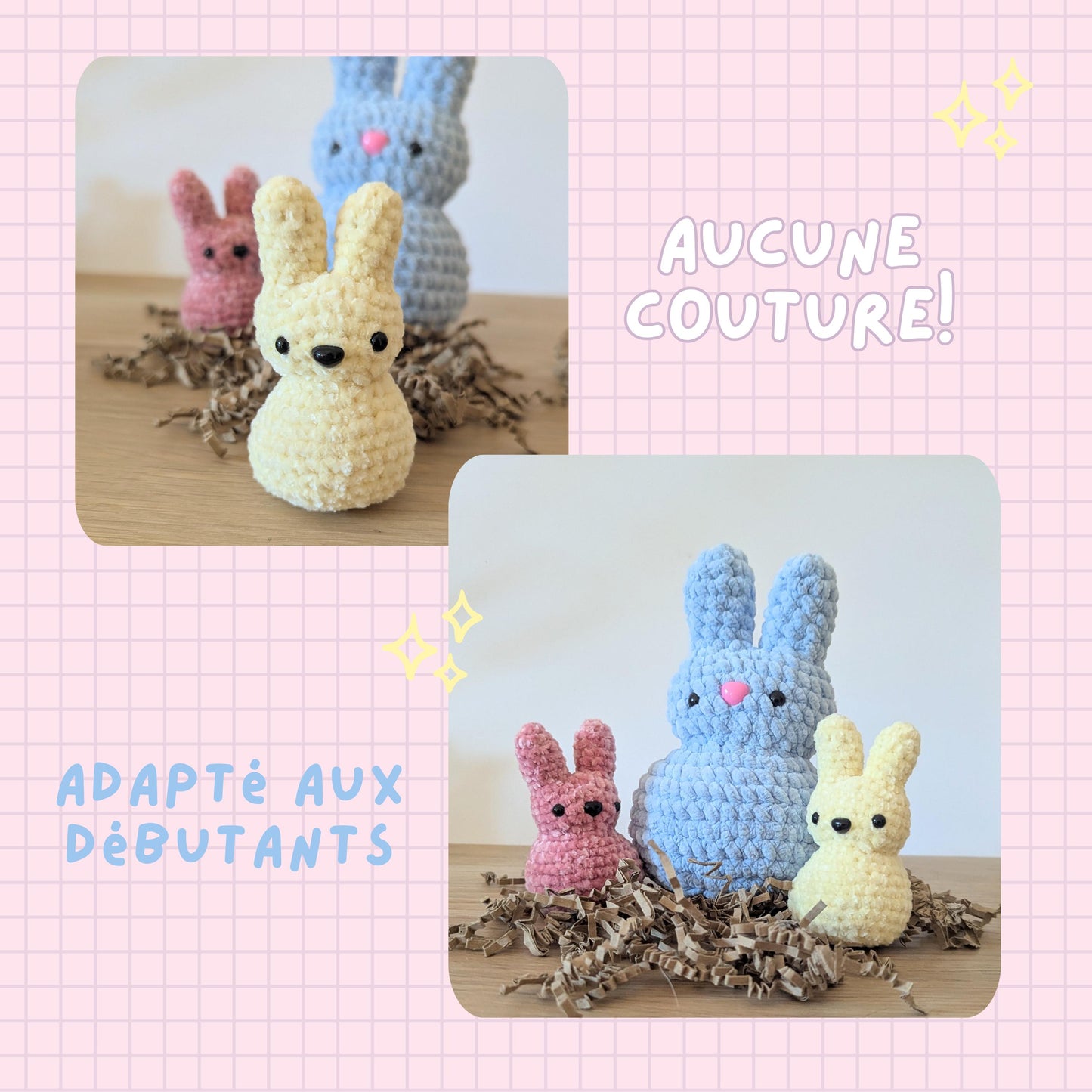 Modèle de Crochet facile lapin sans coutures (FR)