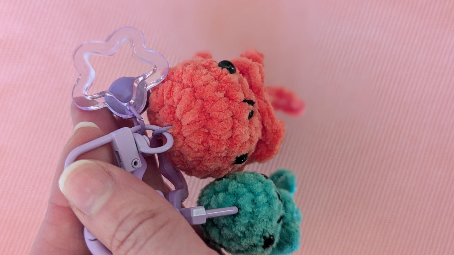porte clé mini meduse en crochet