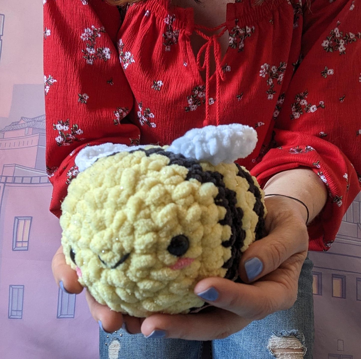 maxi peluche anti stress abeille