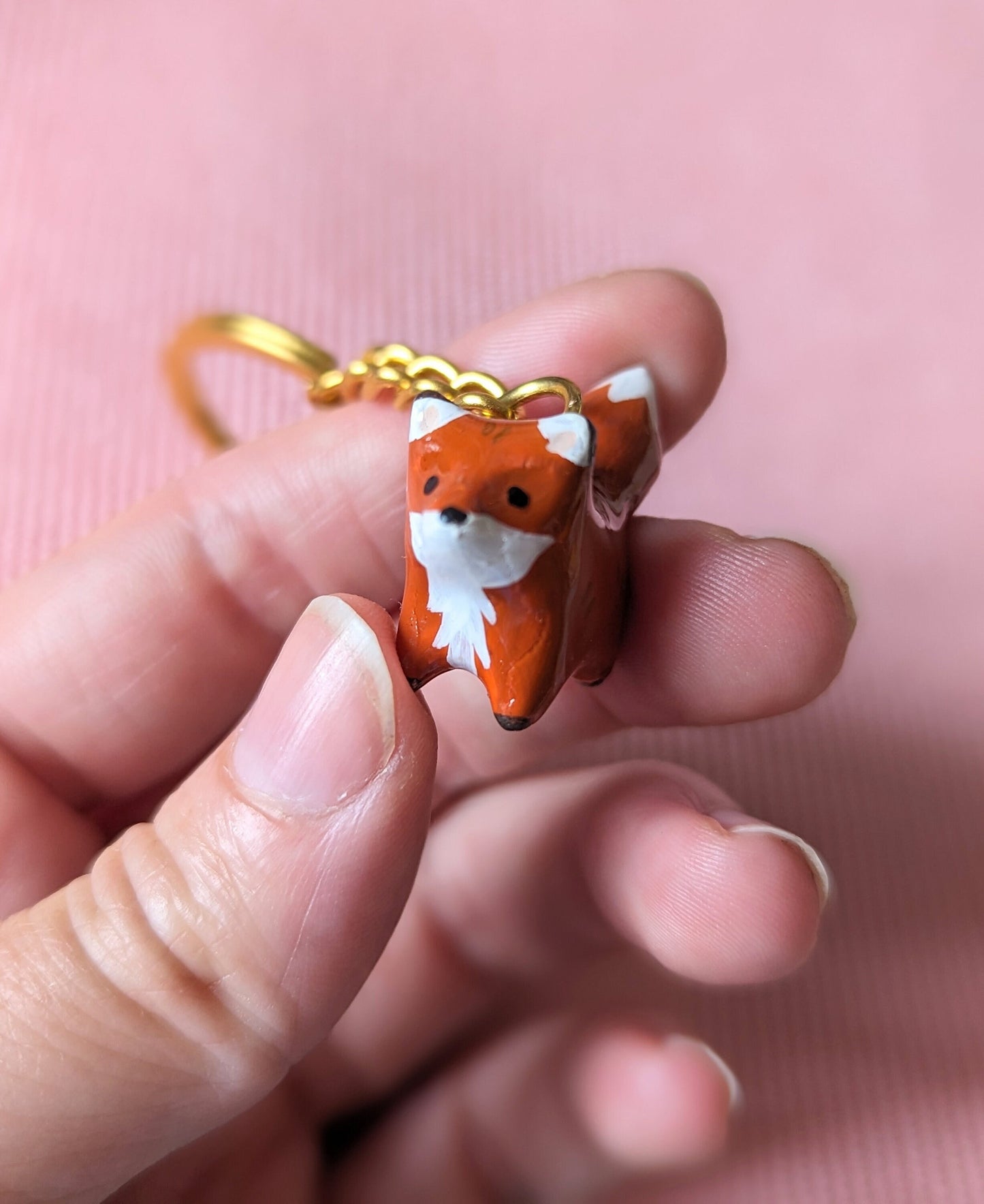 porte clé doré mini renard