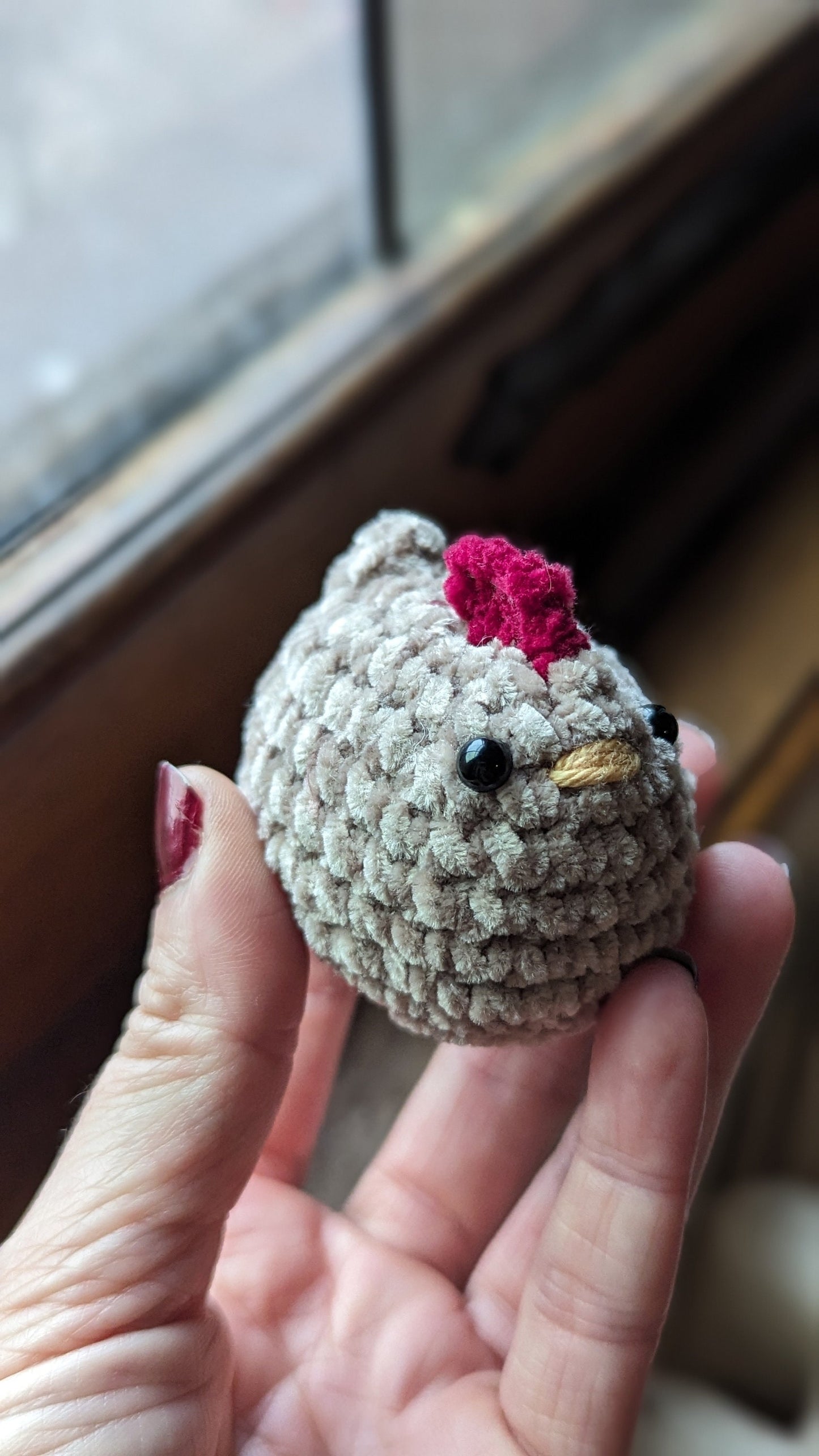 mini peluche poule en croche