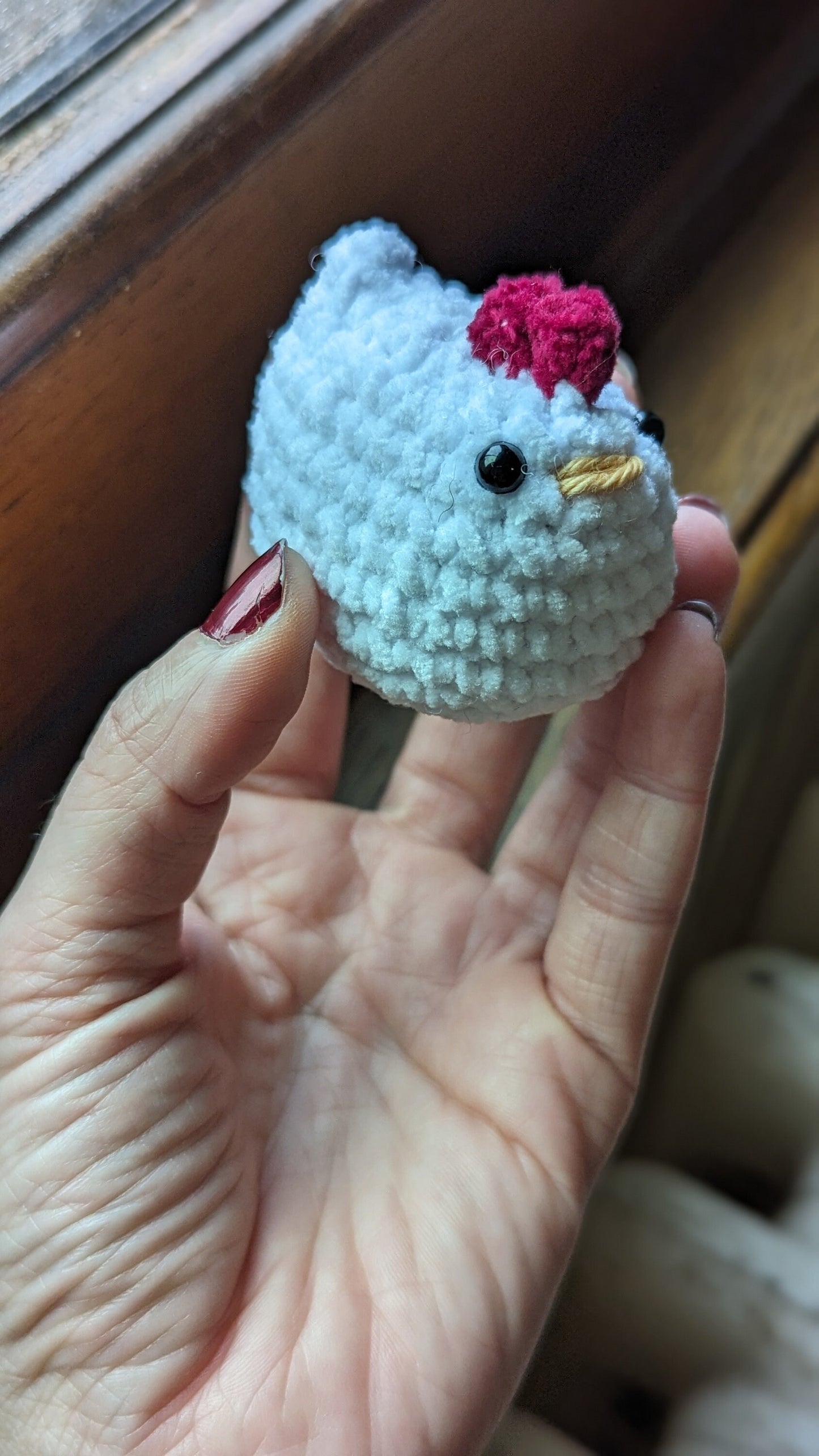 mini peluche poule en croche