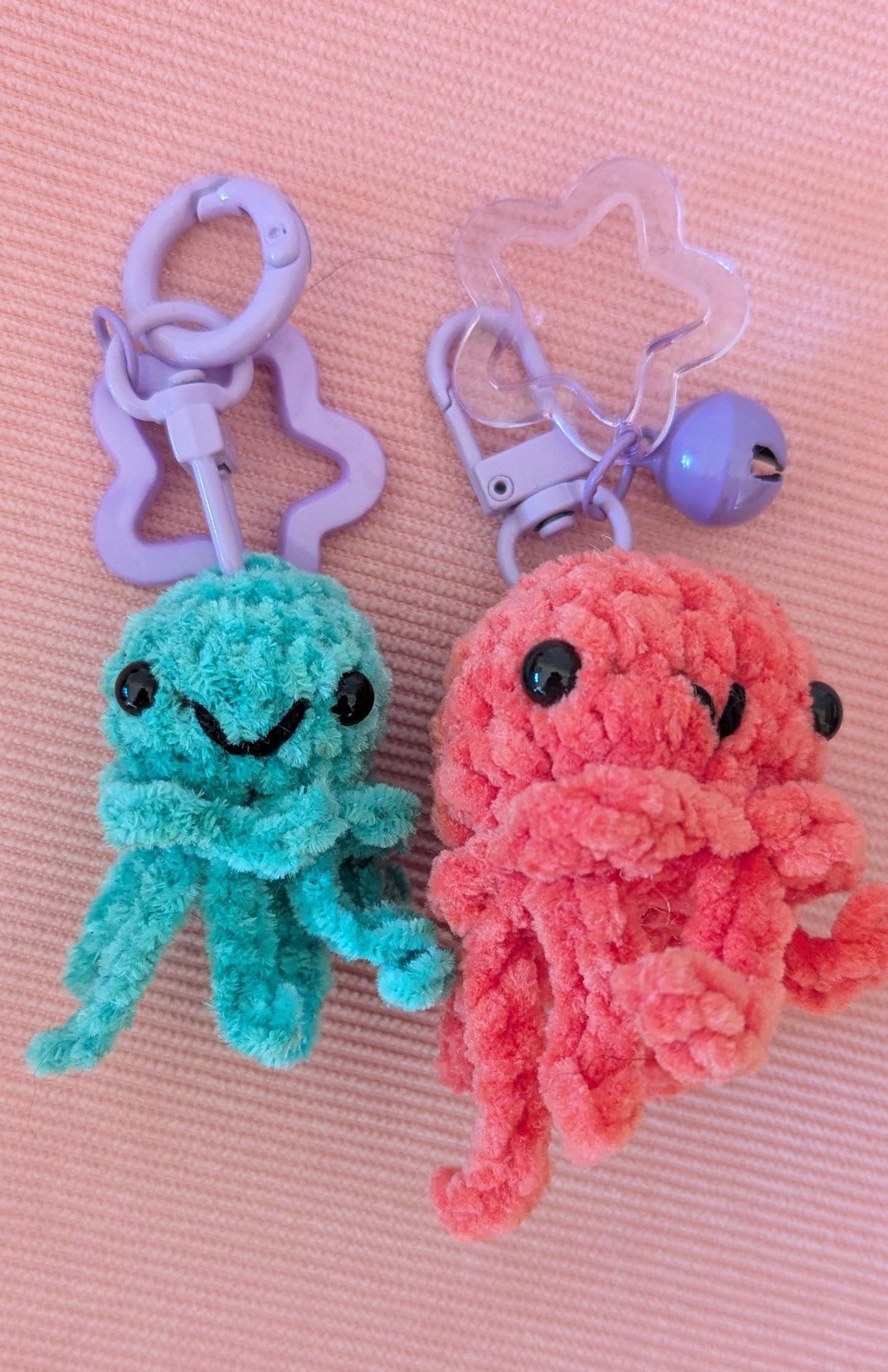 porte clé mini meduse en crochet