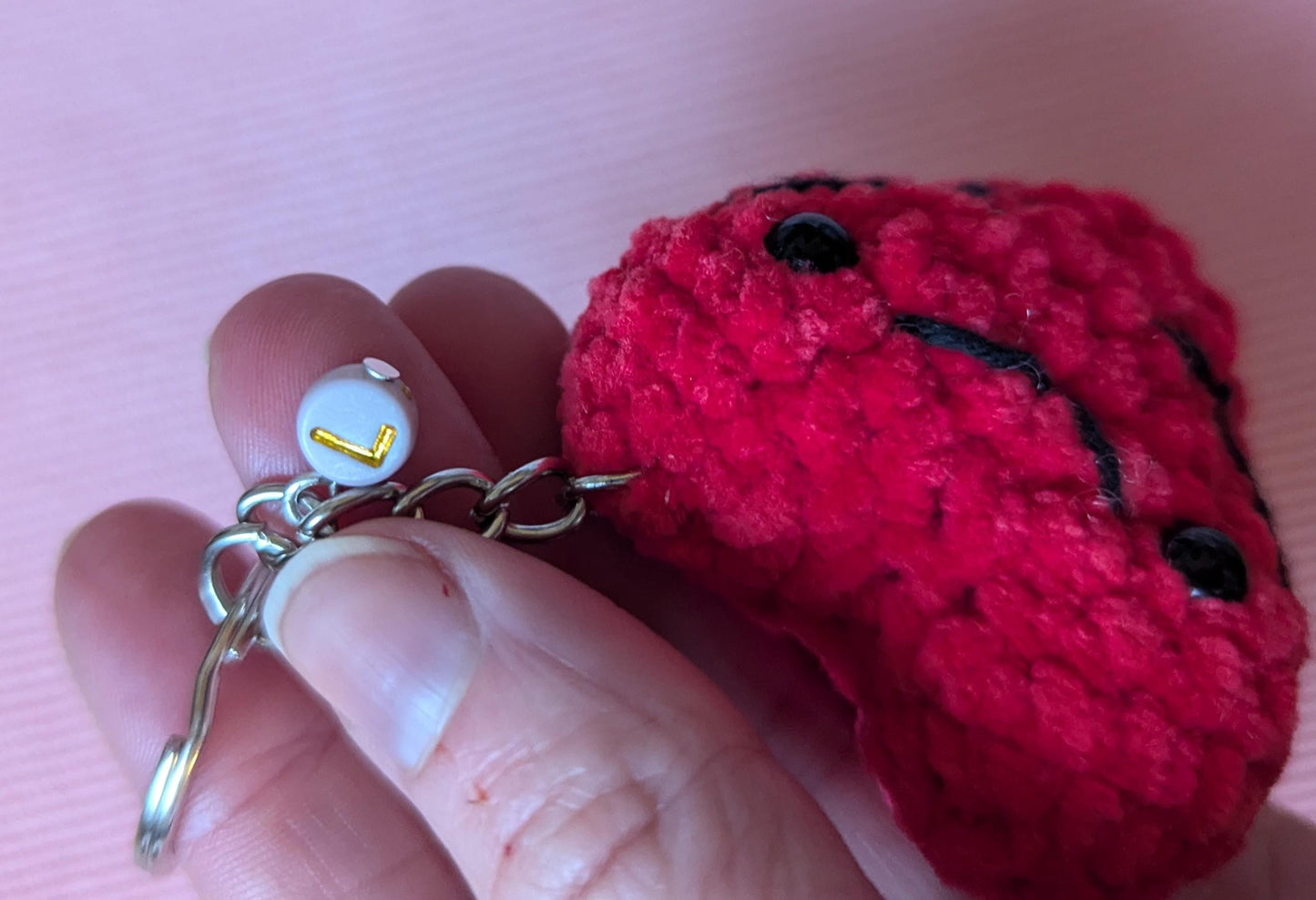 Porte clé coeur avec initiale