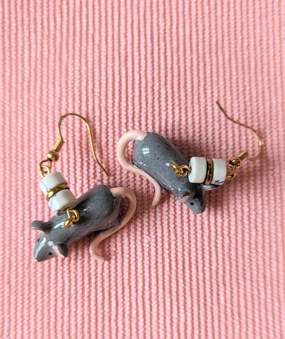 Boucle d'oreilles rats