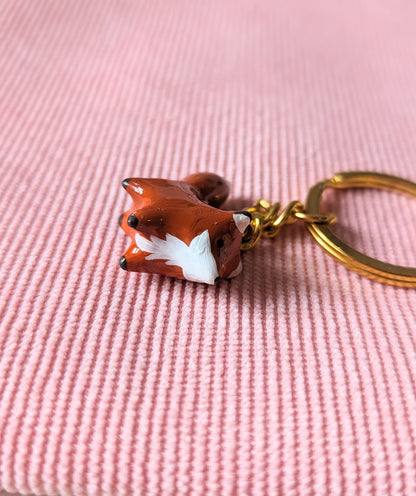 porte clé doré mini renard