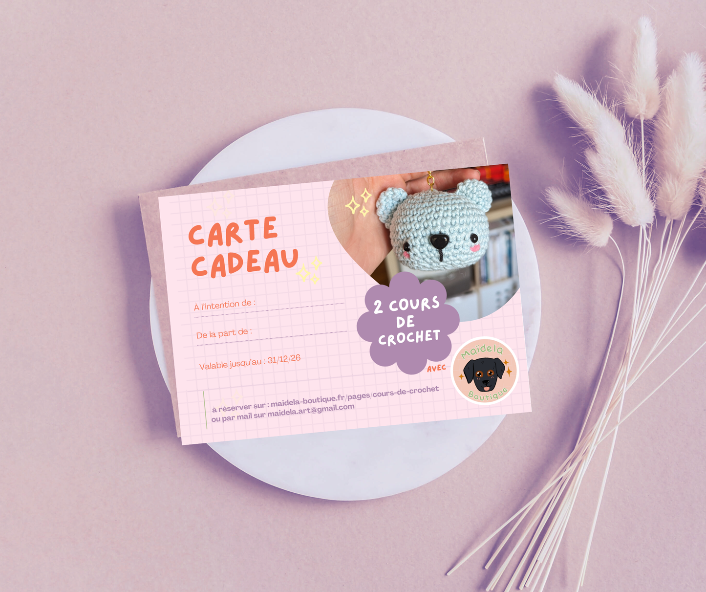 Carte cadeau 2 cours de crochet