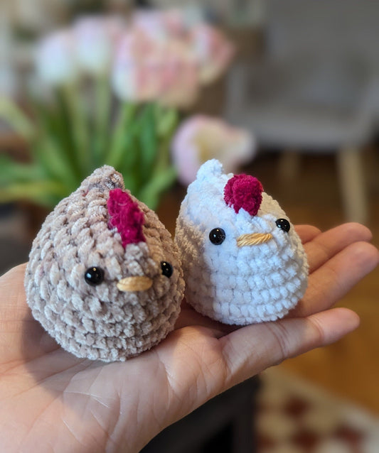 mini peluche poule en croche
