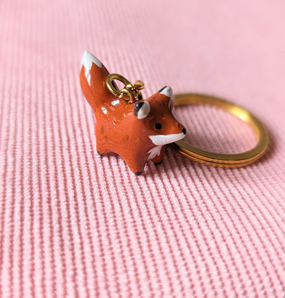 porte clé doré mini renard