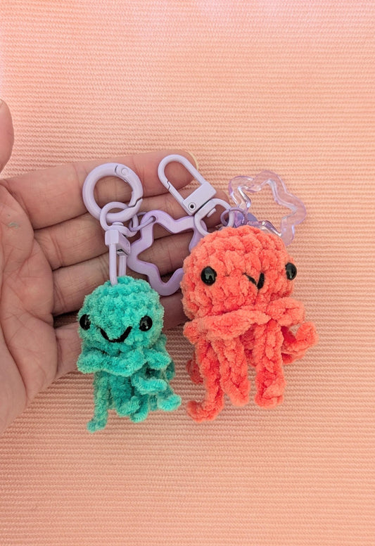 porte clé mini meduse en crochet