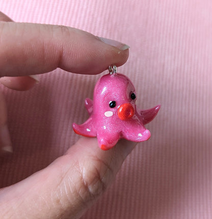Figurine poulpe rose