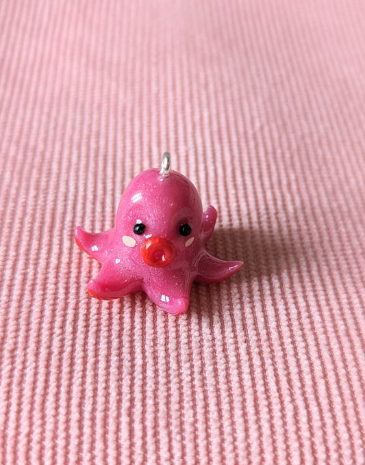 Figurine poulpe rose