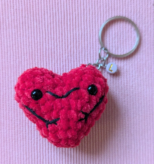 Porte clé coeur avec initiale