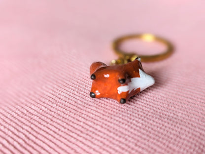 porte clé doré mini renard