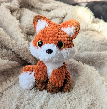 Peluche Renard en crochet, fait main en laine toute douce PRÉCOMMANDE 3 semaines de délai