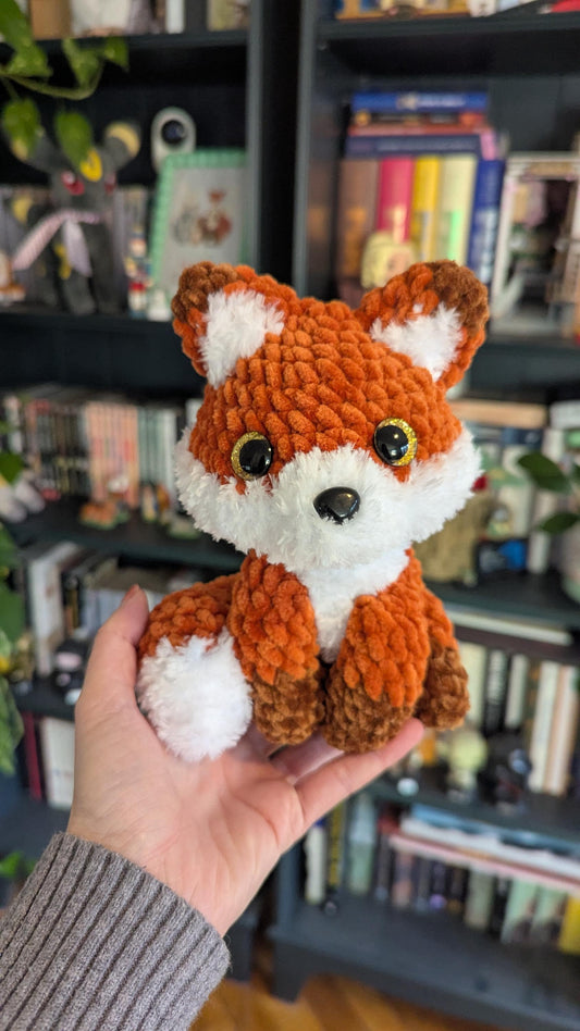 Peluche Renard en crochet, fait main en laine toute douce PRÉCOMMANDE 3 semaines de délai