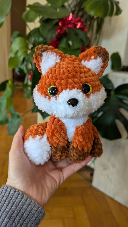 Peluche Renard en crochet, fait main en laine toute douce PRÉCOMMANDE 3 semaines de délai