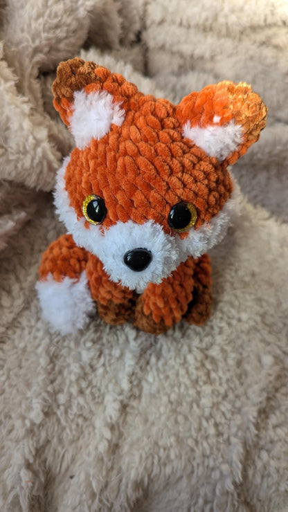 Peluche Renard en crochet, fait main en laine toute douce PRÉCOMMANDE 3 semaines de délai