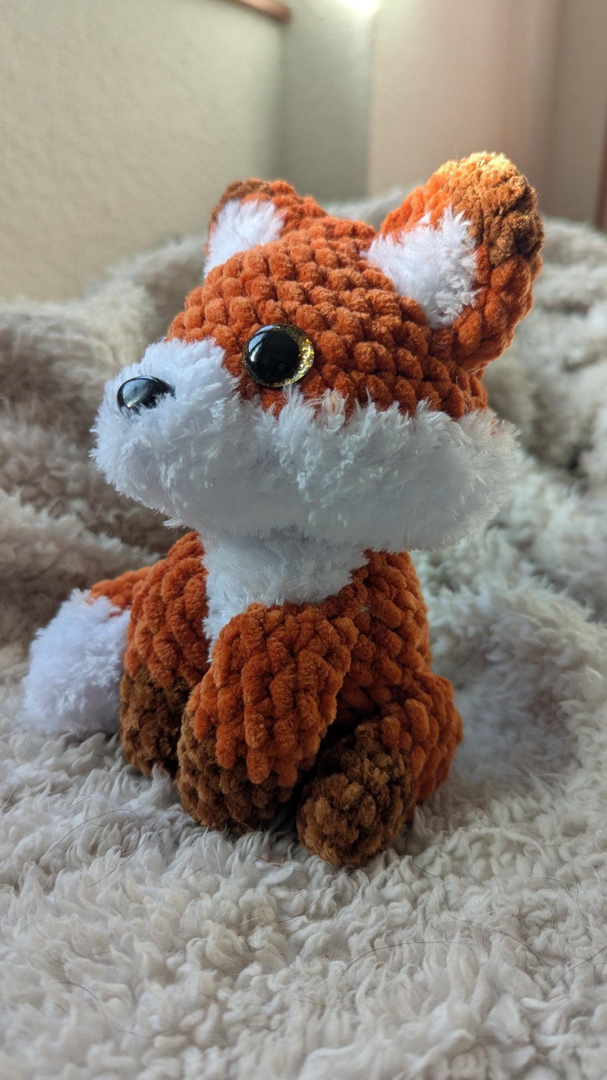 Peluche Renard en crochet, fait main en laine toute douce PRÉCOMMANDE 3 semaines de délai