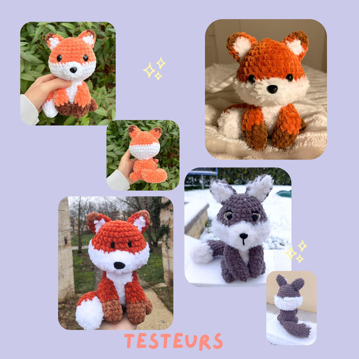 Patron Amigurumi Renard PDF | Modèle de Crochet Renard | Peluche Renard au Crochet | Tutoriel Français & English